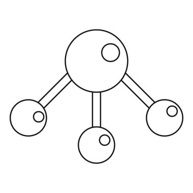 Kimyasal ve fiziksel molekülleri simgesi anahat