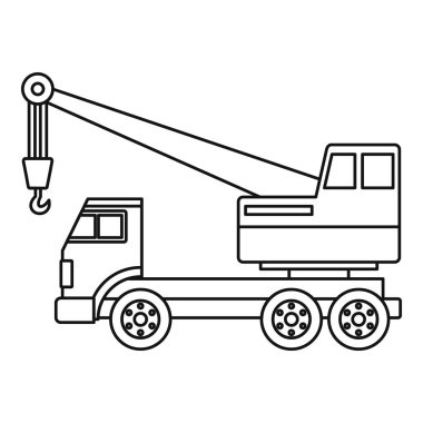 Kamyon vinç simgesi anahat