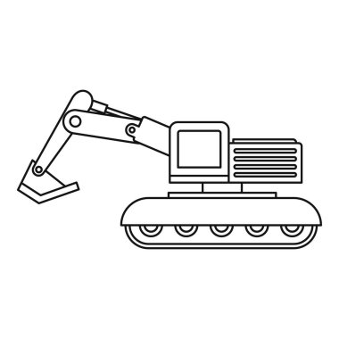 Ekskavatör simgesi anahat