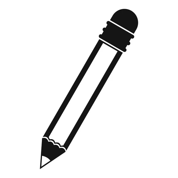 Lápis com ícone de borracha simples — Vetor de Stock