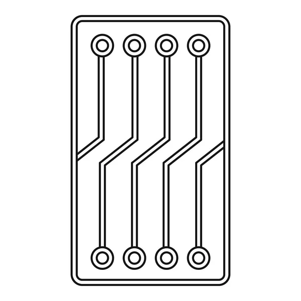 Printplaat pictogram overzicht — Stockvector