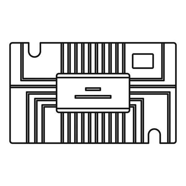 Microchip pictogram overzicht — Stockvector
