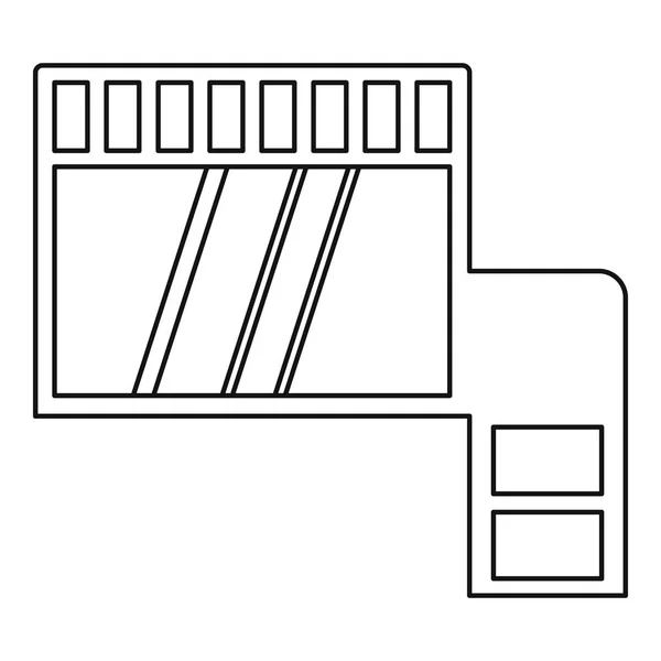 Carte mémoire icône contour — Image vectorielle