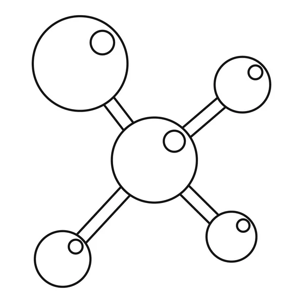 Esquema de icono de moléculas químicas y físicas — Archivo Imágenes Vectoriales