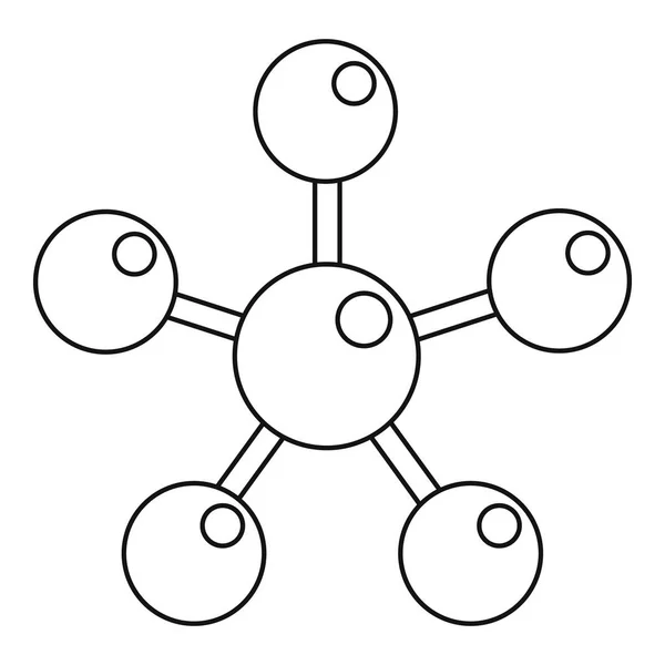 Profilo dell'icona delle molecole chimiche e fisiche — Vettoriale Stock