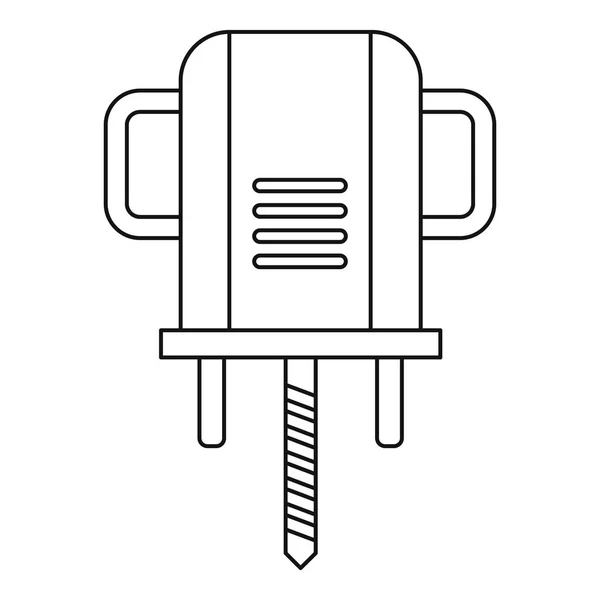 Schéma de l'icône de forage Boer — Image vectorielle