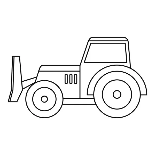 Esquema del icono de la cargadora de skid steer — Vector de stock
