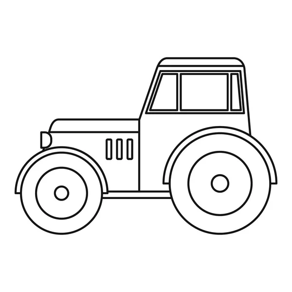 Tracteur icône contour — Image vectorielle