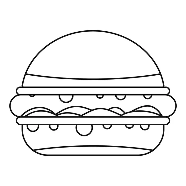 Esquema del icono de hamburguesa — Archivo Imágenes Vectoriales