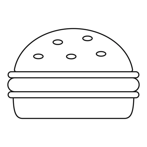 Burger icône contour — Image vectorielle