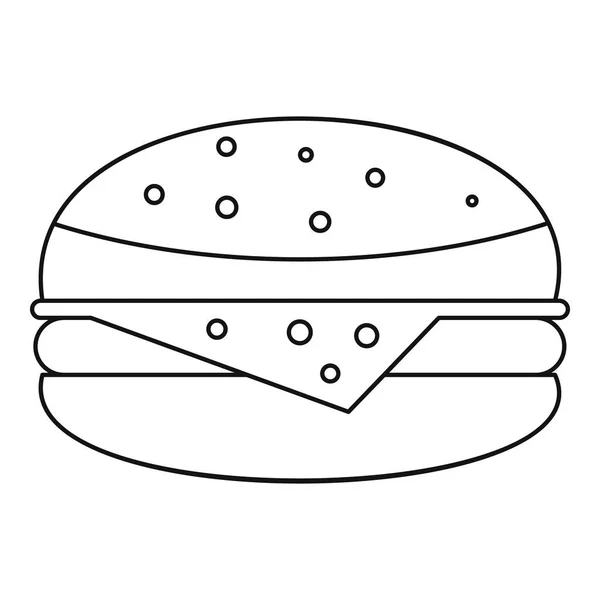Esquema del icono de hamburguesa — Vector de stock