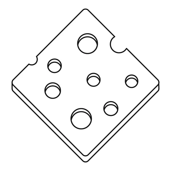 チーズ フレッシュ ブロック アイコンの概要 — ストックベクタ