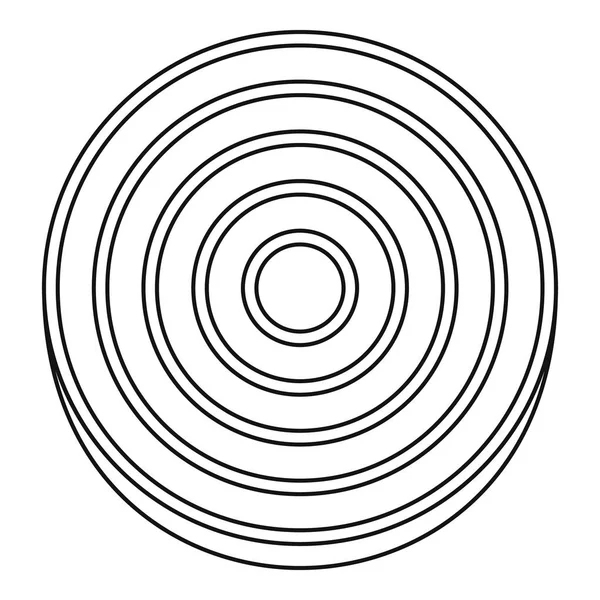 Tranche de contour icône oignon doux — Image vectorielle