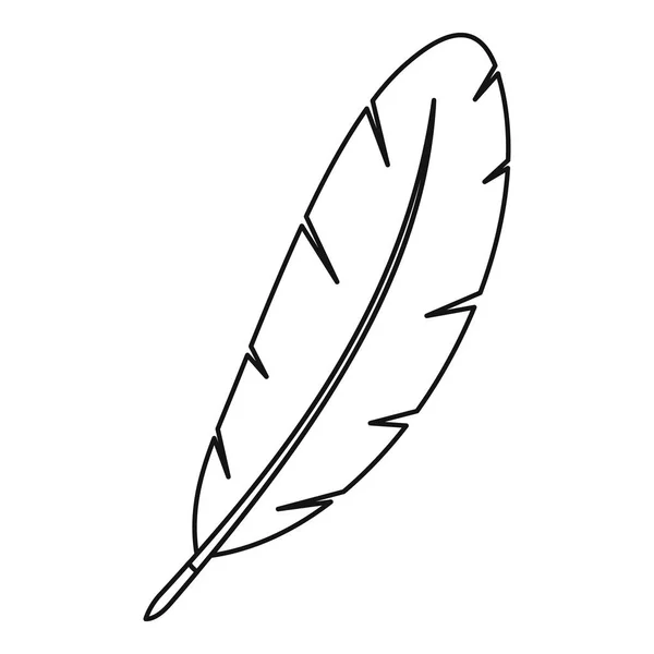 Pluma pluma icono contorno — Archivo Imágenes Vectoriales