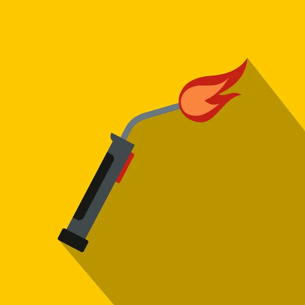 Icono de antorcha de soldadura, estilo plano — Vector de stock