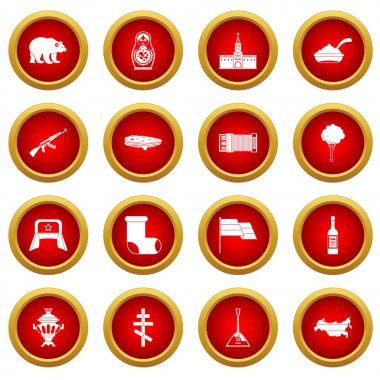 Rusya simge kırmızı daire seti