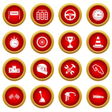 Hız simgesi kırmızı daire yarış ayarla