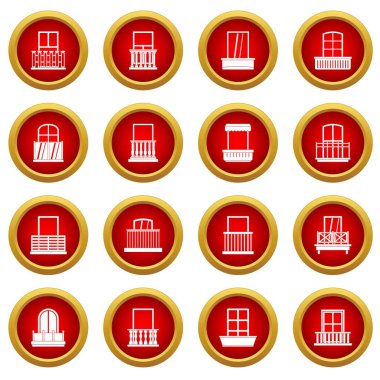 Pencere formlar simge kırmızı daire seti