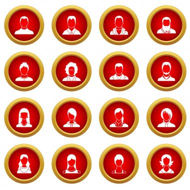 Avatarlar Icon kırmızı daire set ayarla