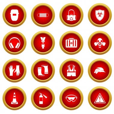 Emanet simge kırmızı daire seti