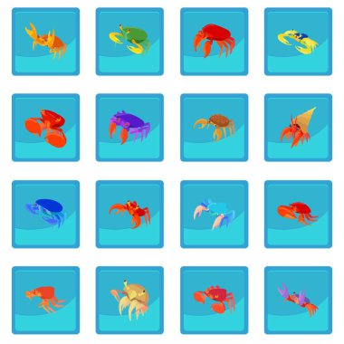 Yengeç simgesi mavi app