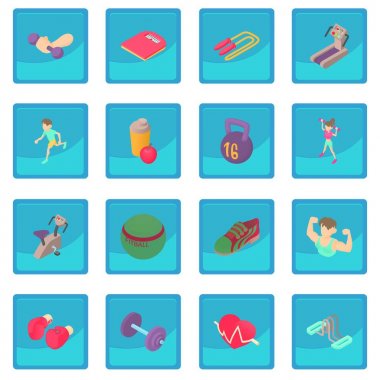 Fitness simgesi mavi app