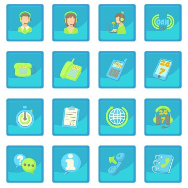 Çağrı Merkezi öğeleri simgesi mavi app