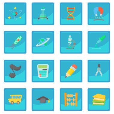 Bilim eğitim simgesi mavi app