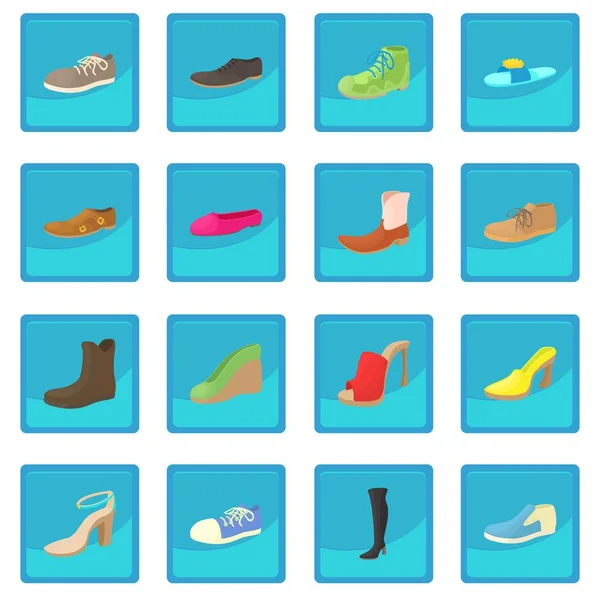 Chaussures icône bleu app — Image vectorielle