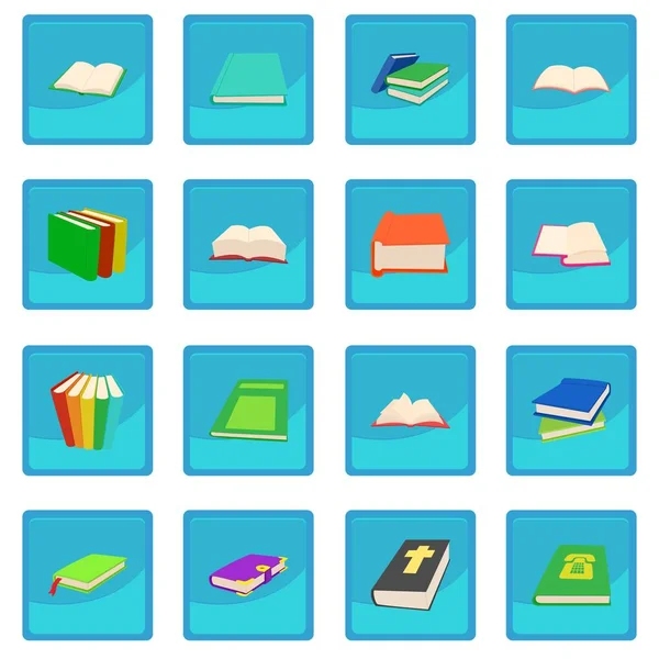 Icône du livre app bleue — Image vectorielle