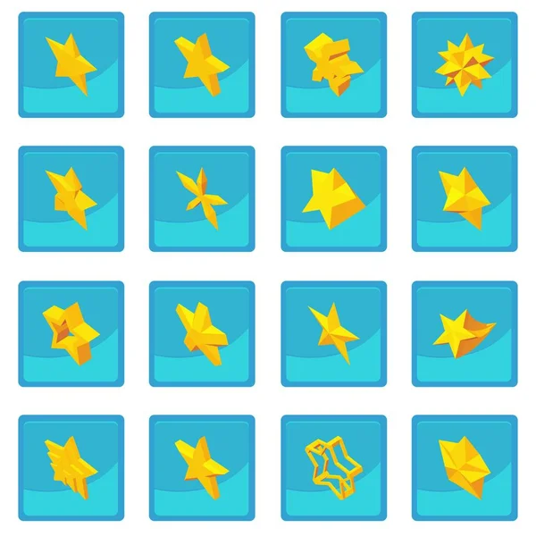 Estrella icono azul aplicación — Archivo Imágenes Vectoriales