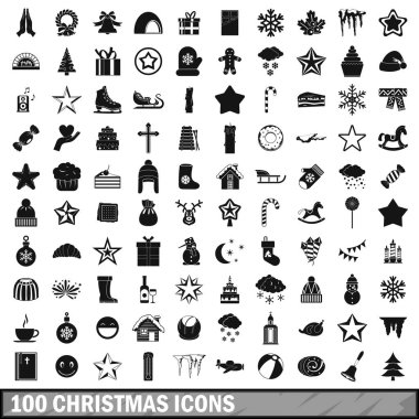 100 Noel simgeler kümesi, basit tarzı
