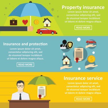 Sigorta afiş yatay ayarlama, düz stil