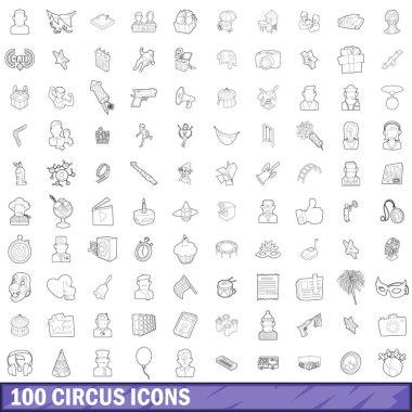 100 sirk Icons set, anahat stili