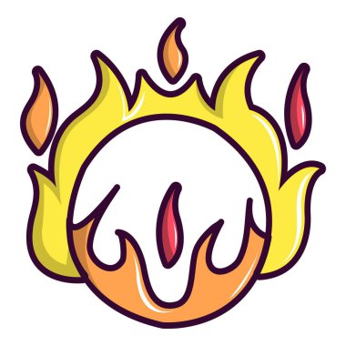 Sirk halka ateş simgesinin, karikatür tarzı