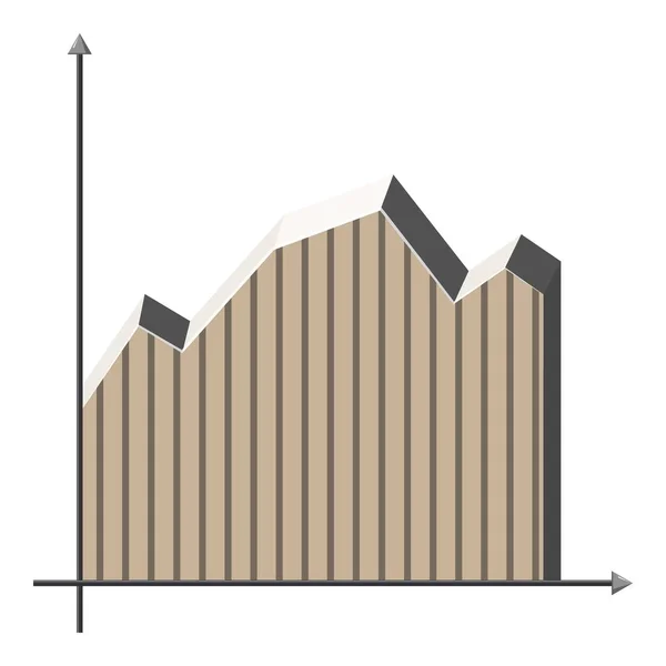 Ícone gráfico de negócios cinza, estilo dos desenhos animados —  Vetores de Stock