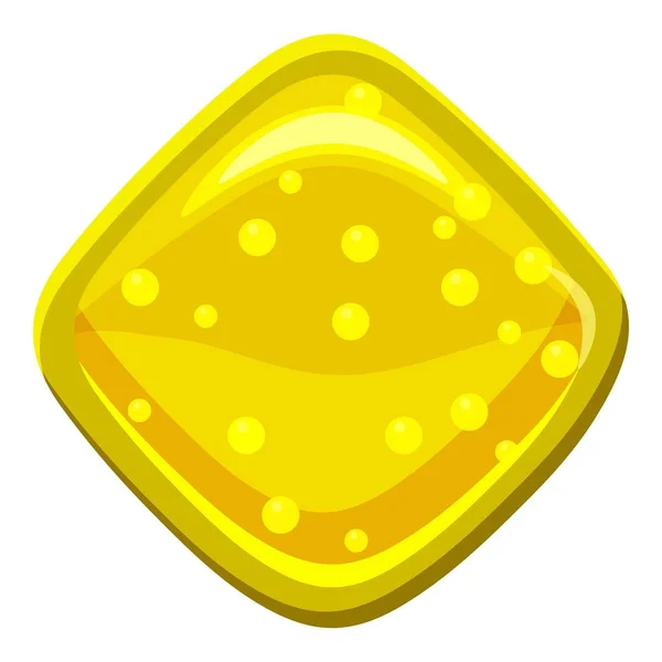 Gelbe Süßigkeiten-Ikone im Cartoon-Stil — Stockvektor