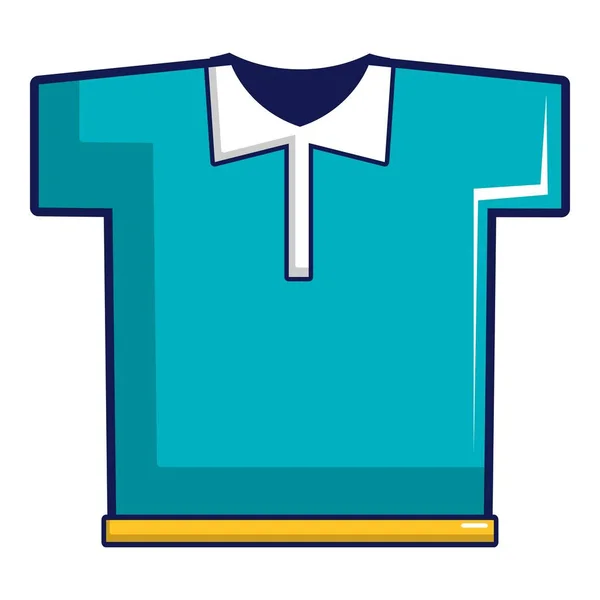 Blaues Polo-Shirt-Symbol im Cartoon-Stil — Stockvektor
