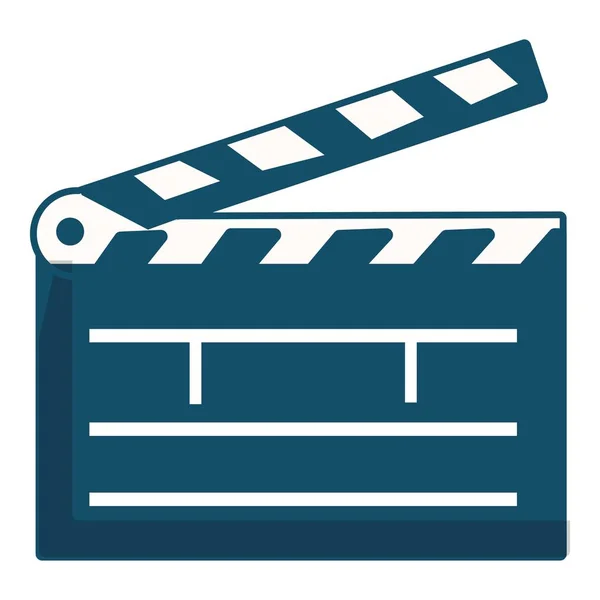 Clapboard, icono, estilo de dibujos animados — Vector de stock