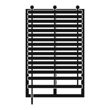 Ahşap jaluzi simgesi basit penceresiyle