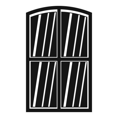 Ahşap pencere simgesi basit