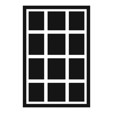 Pencere simgesi basit beyaz kemerli