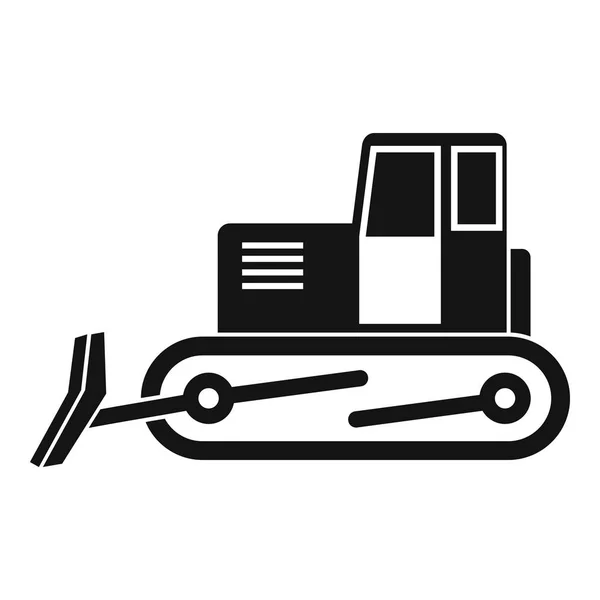 Bulldozer icono simple — Vector de stock