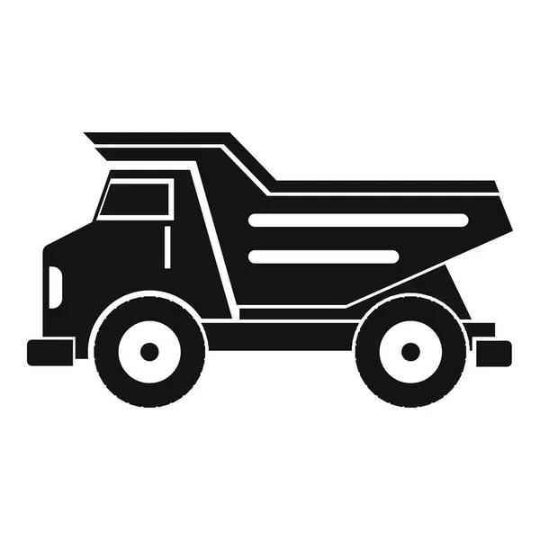 Icône camion Dump simple — Image vectorielle