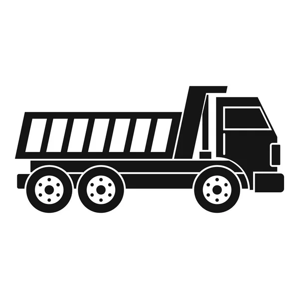 Damperli kamyon simgesi basit — Stok Vektör