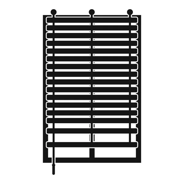 Okna drewniane żaluzje ikona prostym — Wektor stockowy