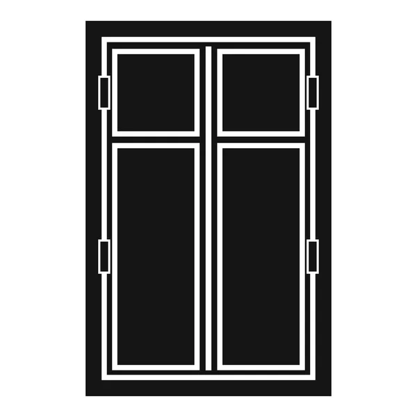 Icono de ventana de madera simple — Archivo Imágenes Vectoriales