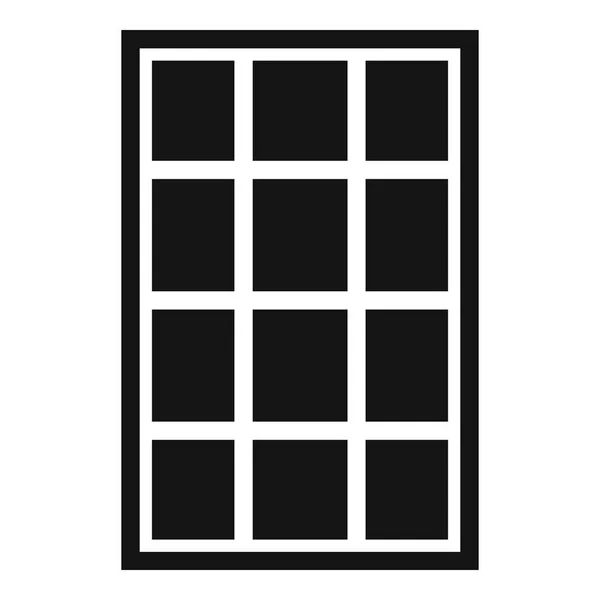 Fehér íves ablak ikon egyszerű — Stock Vector