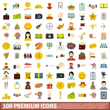 100 sigorta primi simgeler kümesi, stil düz