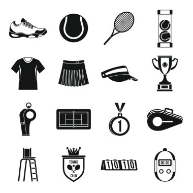 Tenis Icons set, basit tarzı